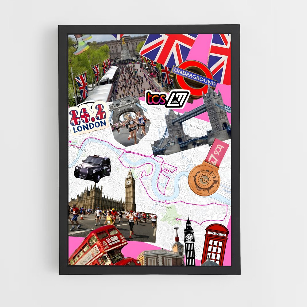 Poster Londres en Fête – affiche Athlétisme (vue 2)